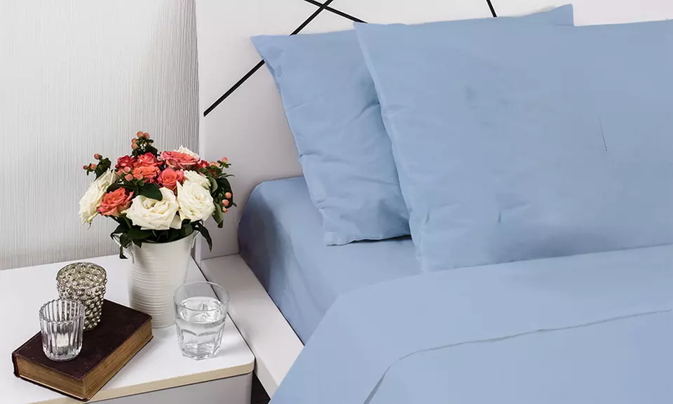 Completo Lenzuola Puro Cotone Alta qualità Made in Italy angolo 30 cm