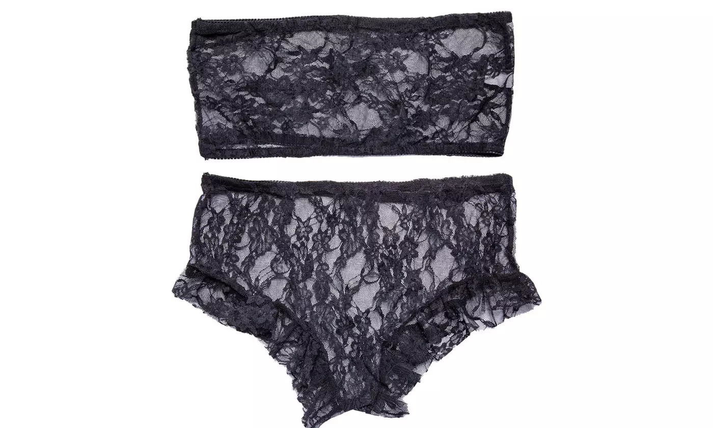 Women Sexy Babydoll Lingerie Lace Pajama Set