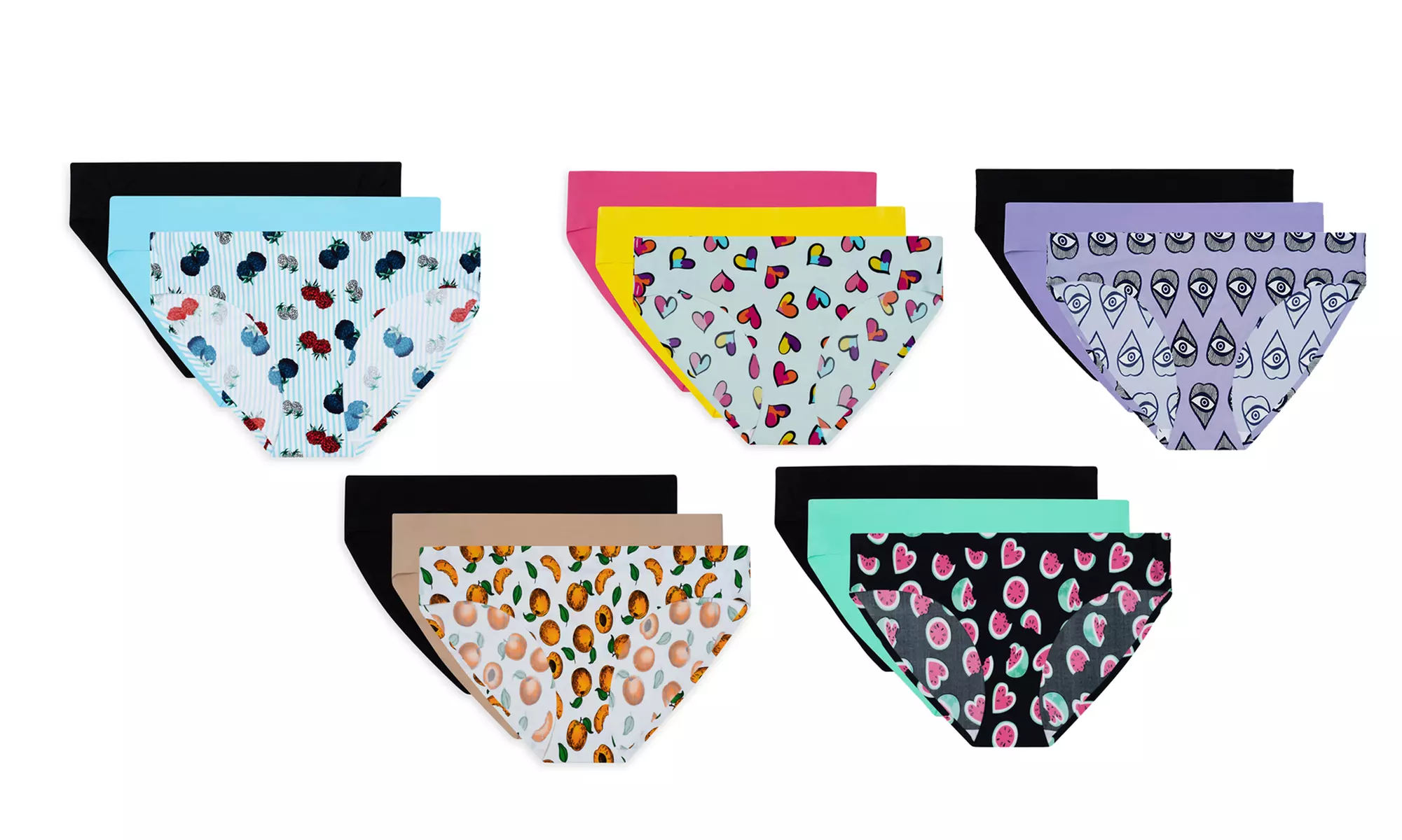 AQS Women's Seamless Bikini (3-Pack)