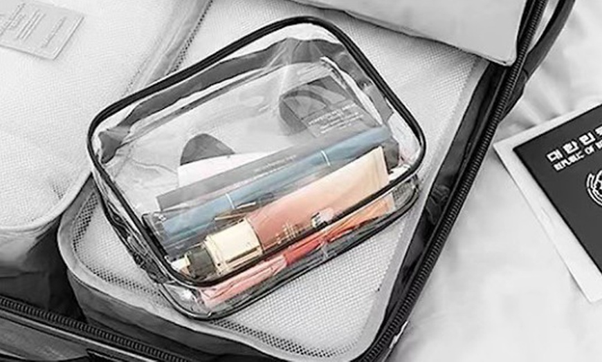 Image 3: Transparent Travel Toiletries Storage Bag 