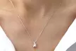 Italian Made 925 Sterling Silver Teardrop Pendant Necklace Chain 18 Inch - Second Medium