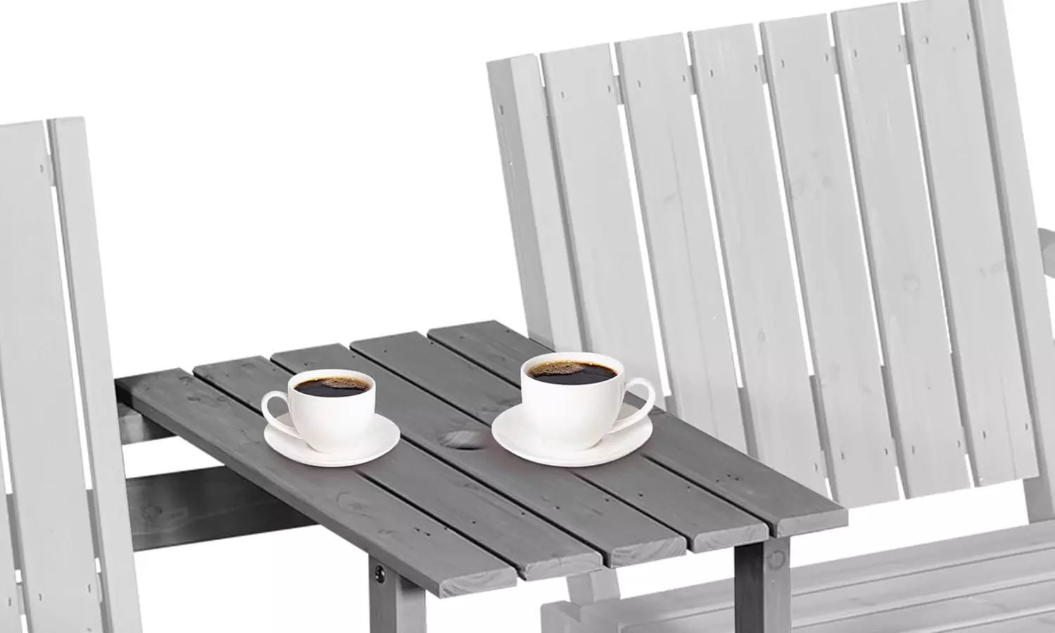 Outsunny 2-Seater Wooden Bench with Centre Table