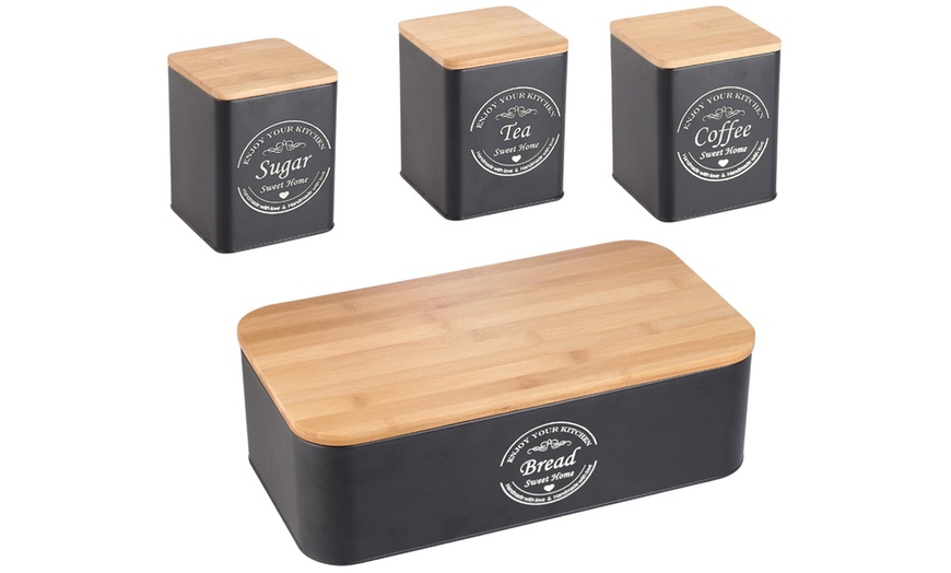 Image 2: Juego de 3 o 4 botes metálicos para cocina de Herzberg