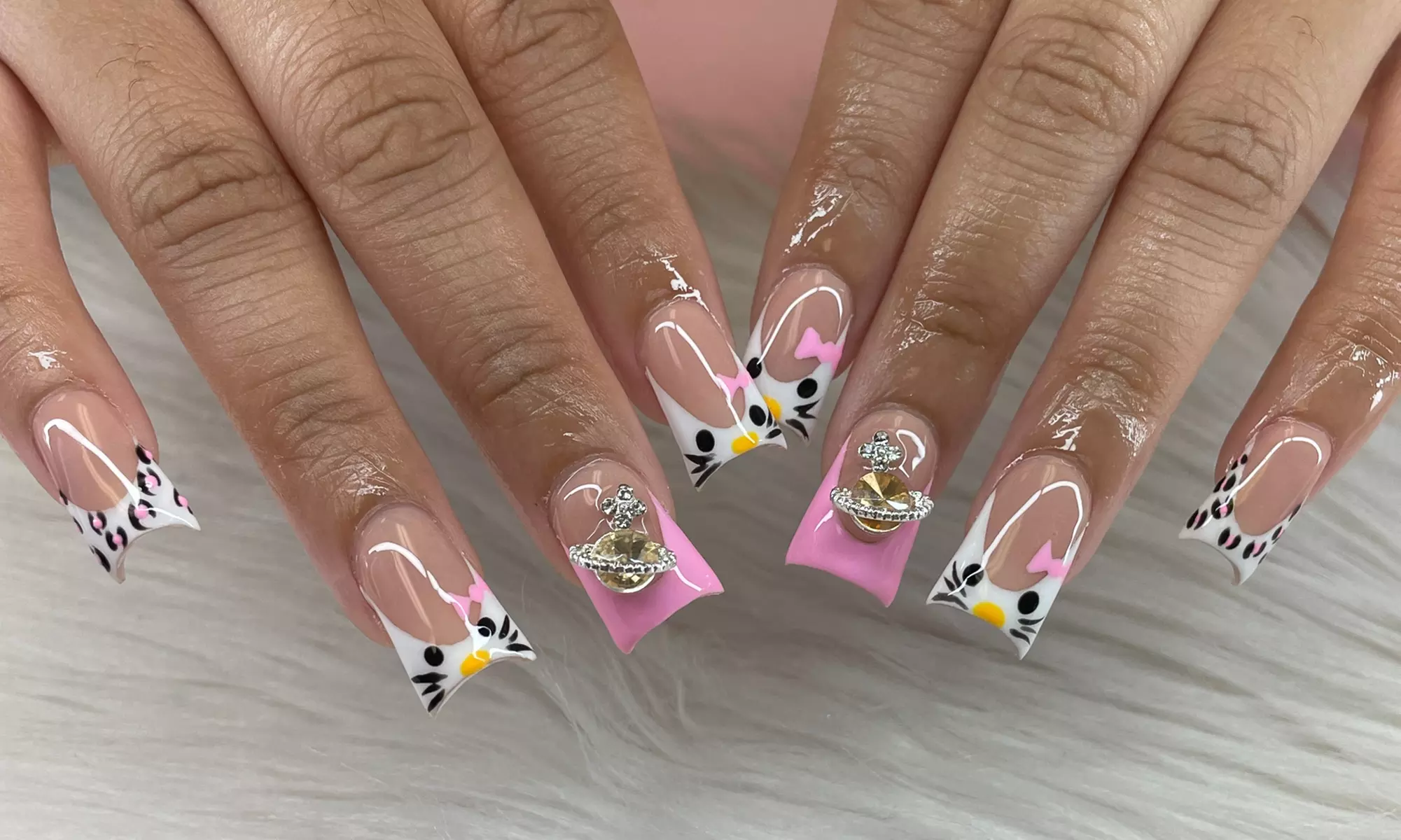 Short, Medium, or Long Freestyle Nail Set with Custom Design at Faithfully Nailed Up To  55% Off - Primary Image