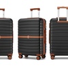 Image 6: KONO Stylish Stripe Design Suitcase with Spinner Wheels