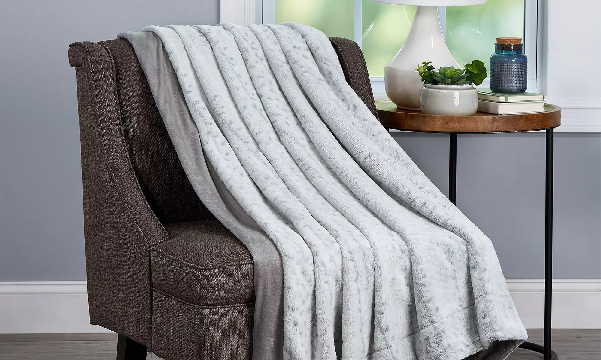 Oversized Faux Rabbit Fur Throw Blanket. Multiple Colors Available.