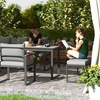 Image 5: Outsunny Six-Piece L-Shaped Garden Furniture Set