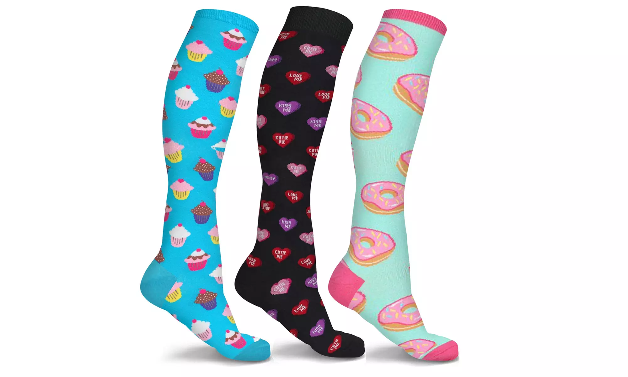 Fun and Expressive Compression Socks (3 Pairs)