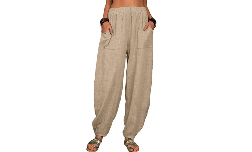 Image 3: Women's Loose Casual Home Harem Pants