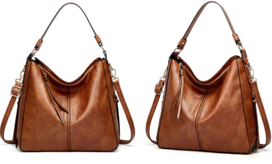 Image 6: Handtasche, Schultertasche und Geldbörse in Leder-Optik für Damen