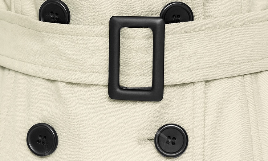 Image 9: Enzo Women's Trench Coat; Water-Resistant and Stylish Design