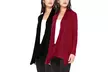 Women's Casual Long Sleeve Open Front Draped Cardigan (Pack of 2) - Second Medium