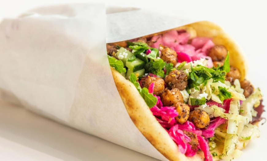 Image 7: $20 or $40 to Spend, $13.50 for a Small Bowl, Pita Chips, Fries & More