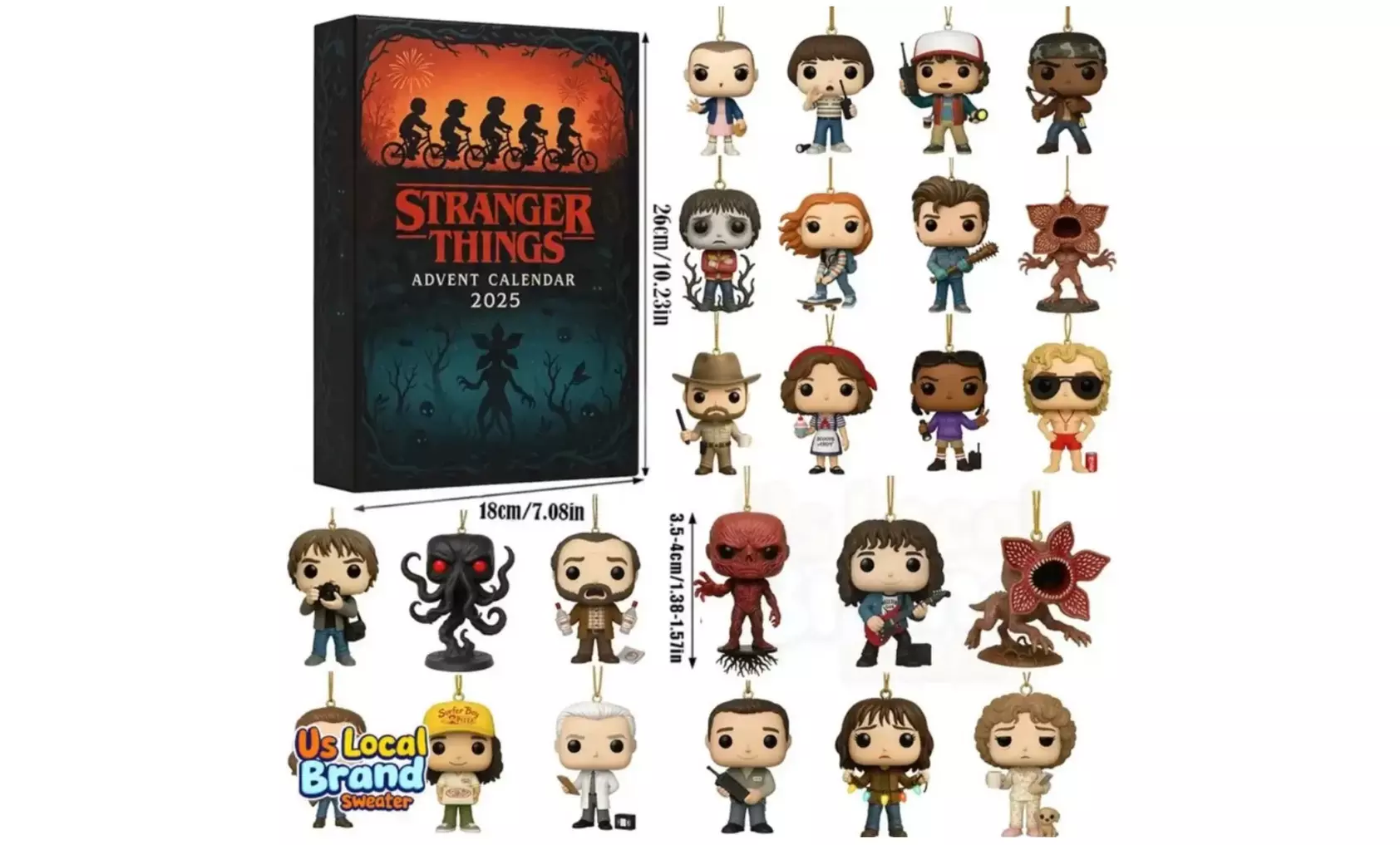 Stranger Things Inspired Acrylic Pendant Advent Calendar