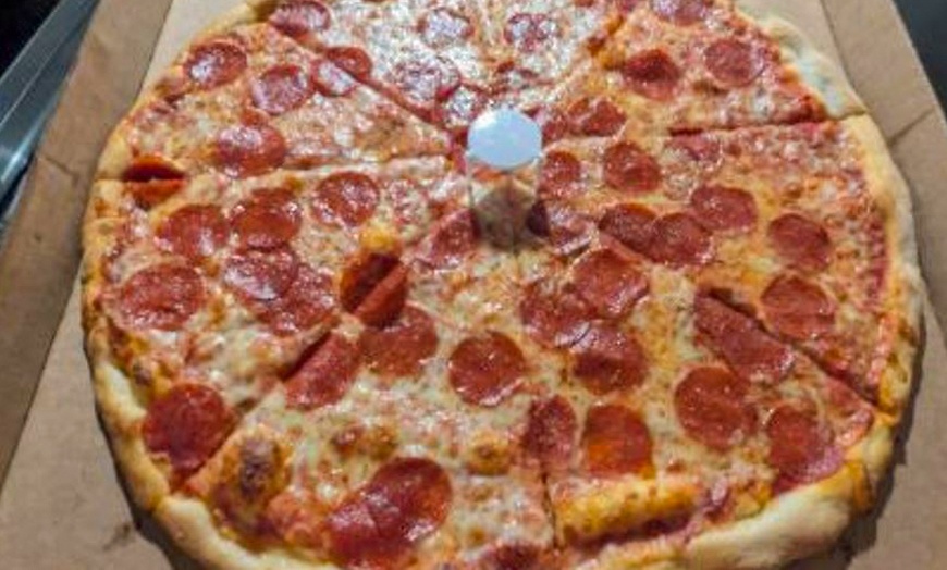 Image 1: Enjoy Delicious New York Style Pizza, Appetizer or Strombolis w/ Drink