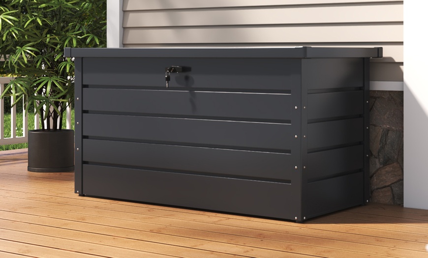 Image 8: 350L Lockable Outdoor Steel Storage Box