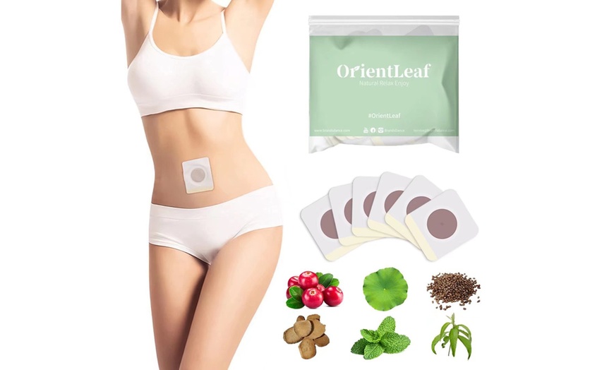 Image 1: 30-180 Pieces Natural Herbal Slimming Patches Belly Sticker for Weight Loss