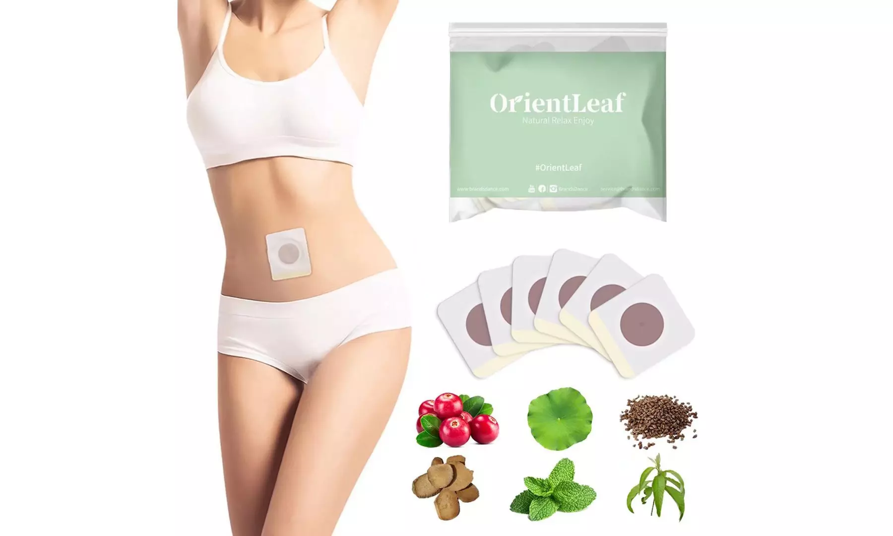 30-180 Pieces Natural Herbal Slimming Patches Belly Sticker for Weight Loss - Primary Image