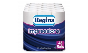 45 Rolls of Regina Toilet Tissue