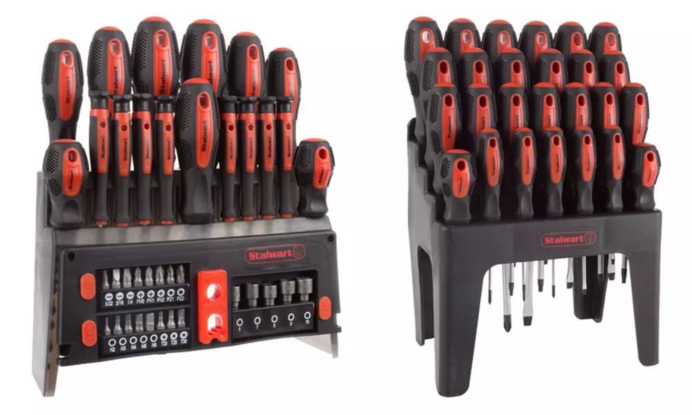 Stalwart Screwdriver Set with Magnetic Tips, Wall Mount, and Stand (27- or 39-Piece) - Primary Image