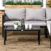 Image 10: Outsunny Five Seater Garden Corner Sofa Set