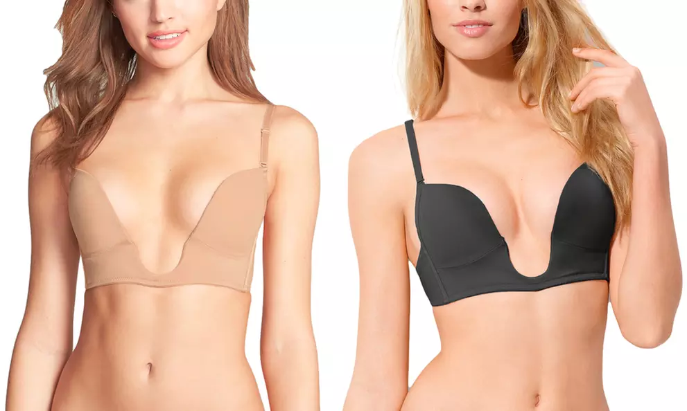 Women's Deep U Plunging Bra in Standard and Plus Sizes