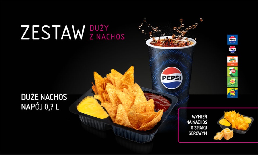 Image 3: Zestawy barowe: napój z popcornem lub nachosami dla 1 lub 2 osób