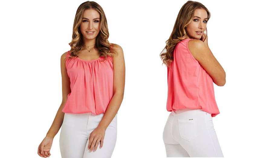 Image 3: Ruched Neck Balloon Vest