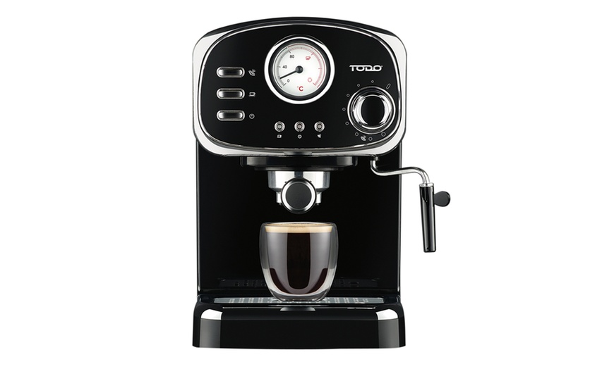 Image 3: TODO Espresso Coffee Machine Maker Automatic 15 Bar Pump 1.25L