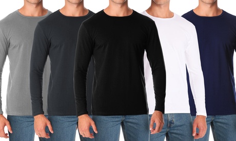 Pack de 5 sous-pulls thermiques à col rond pour homme