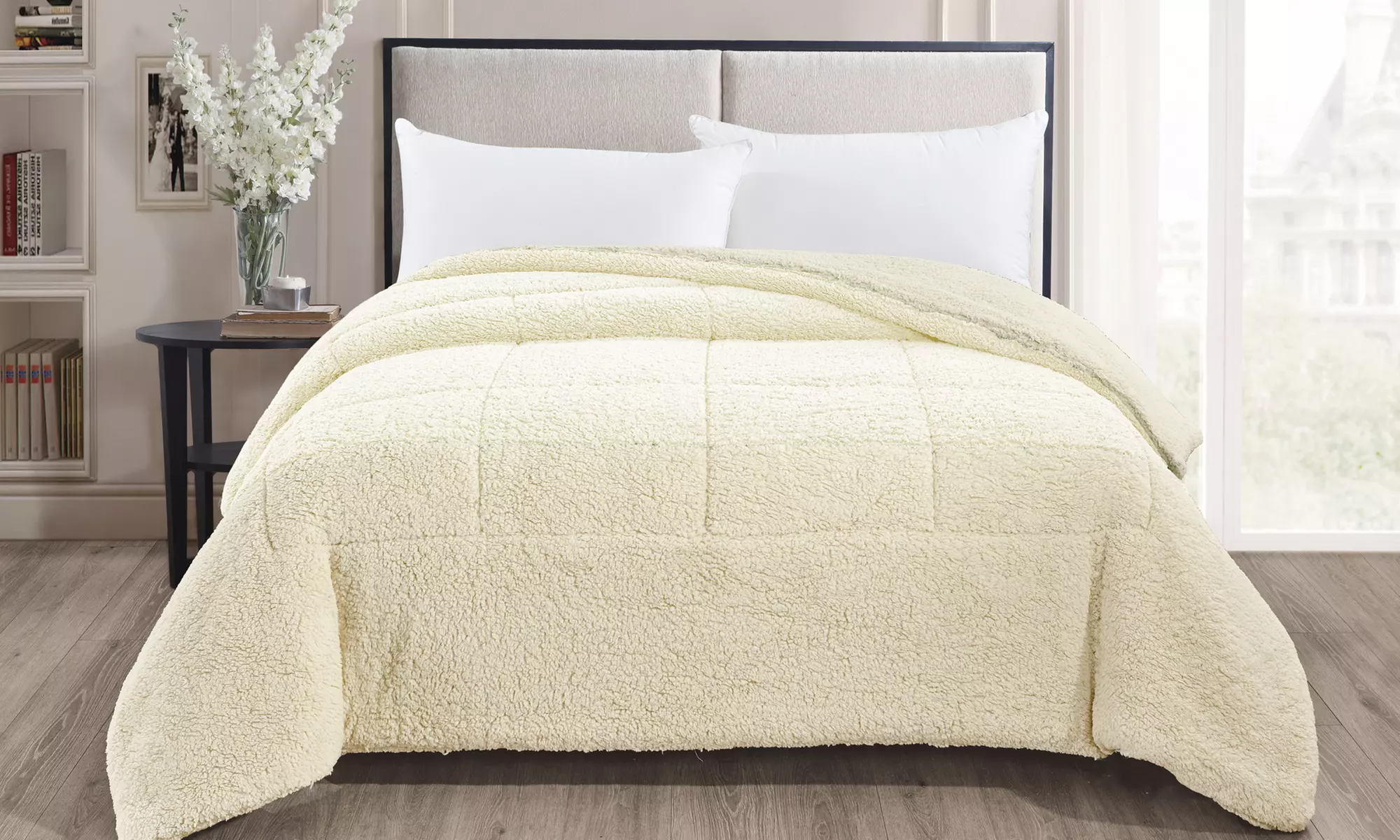 Couvre-lit en microfibre Sherpa