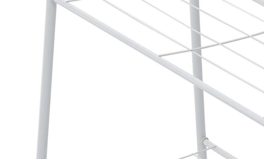Image 4: Metal Clothes Rack with Hanging Rail and Two Shelves