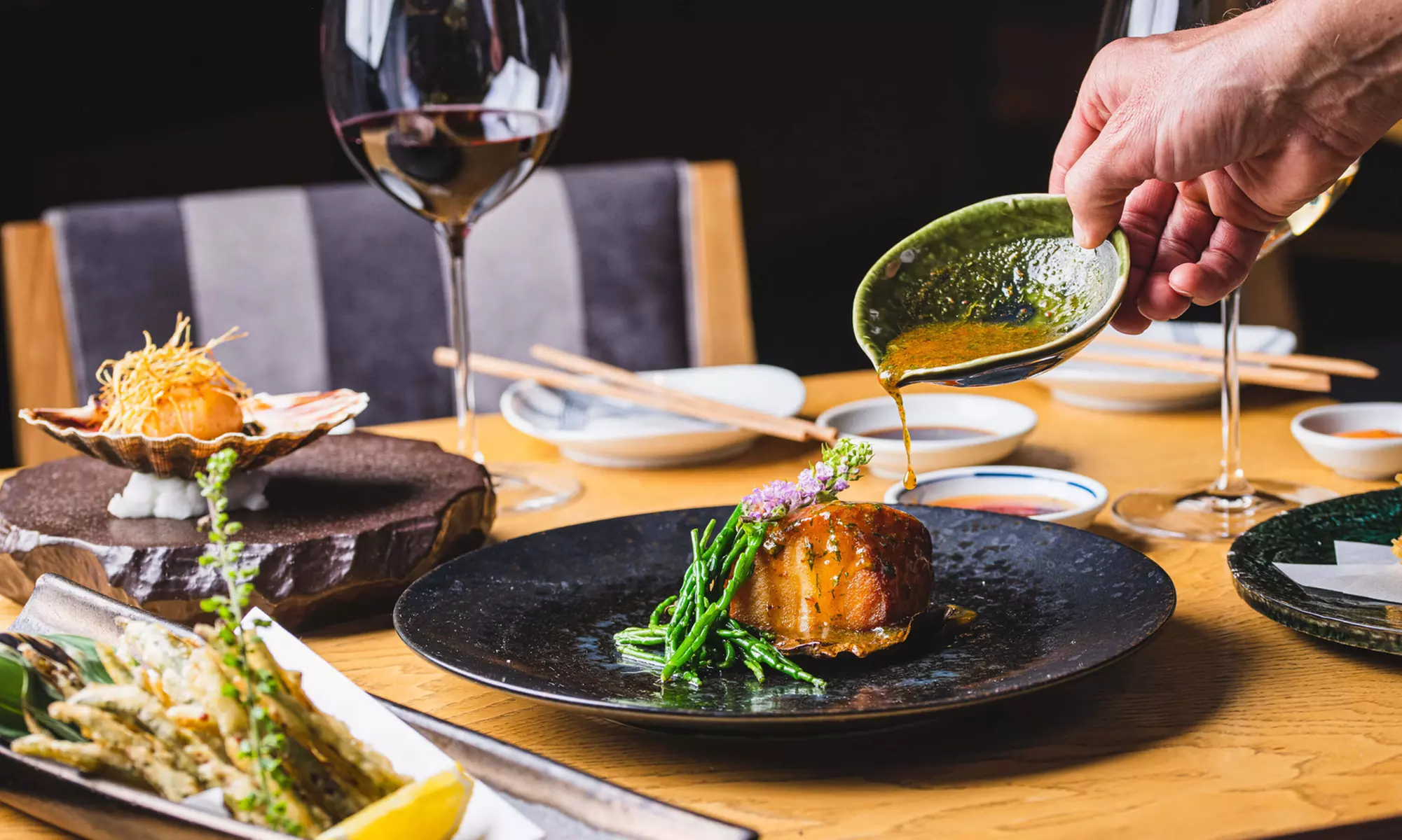 Japanese Dining Experience with a 3-Course Menu and Cocktail