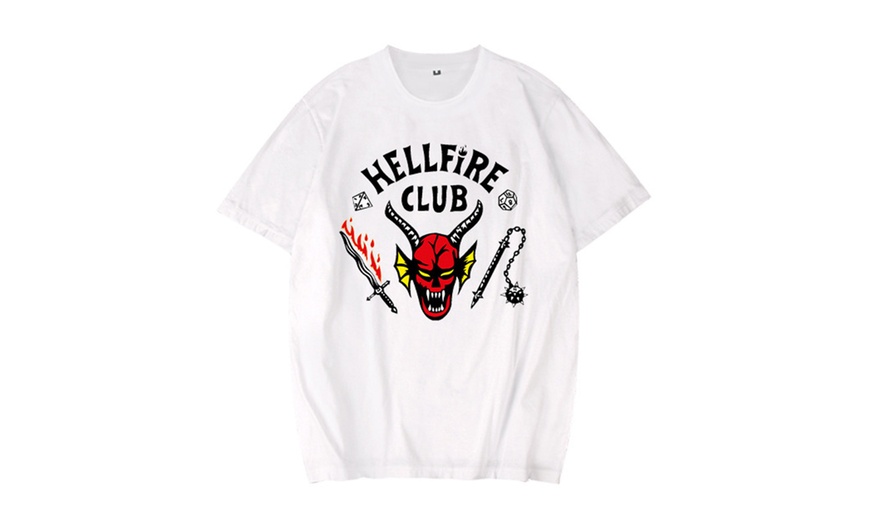 Image 4: Stranger Things Hellfire Club Inspired Cotton T-Shirt 