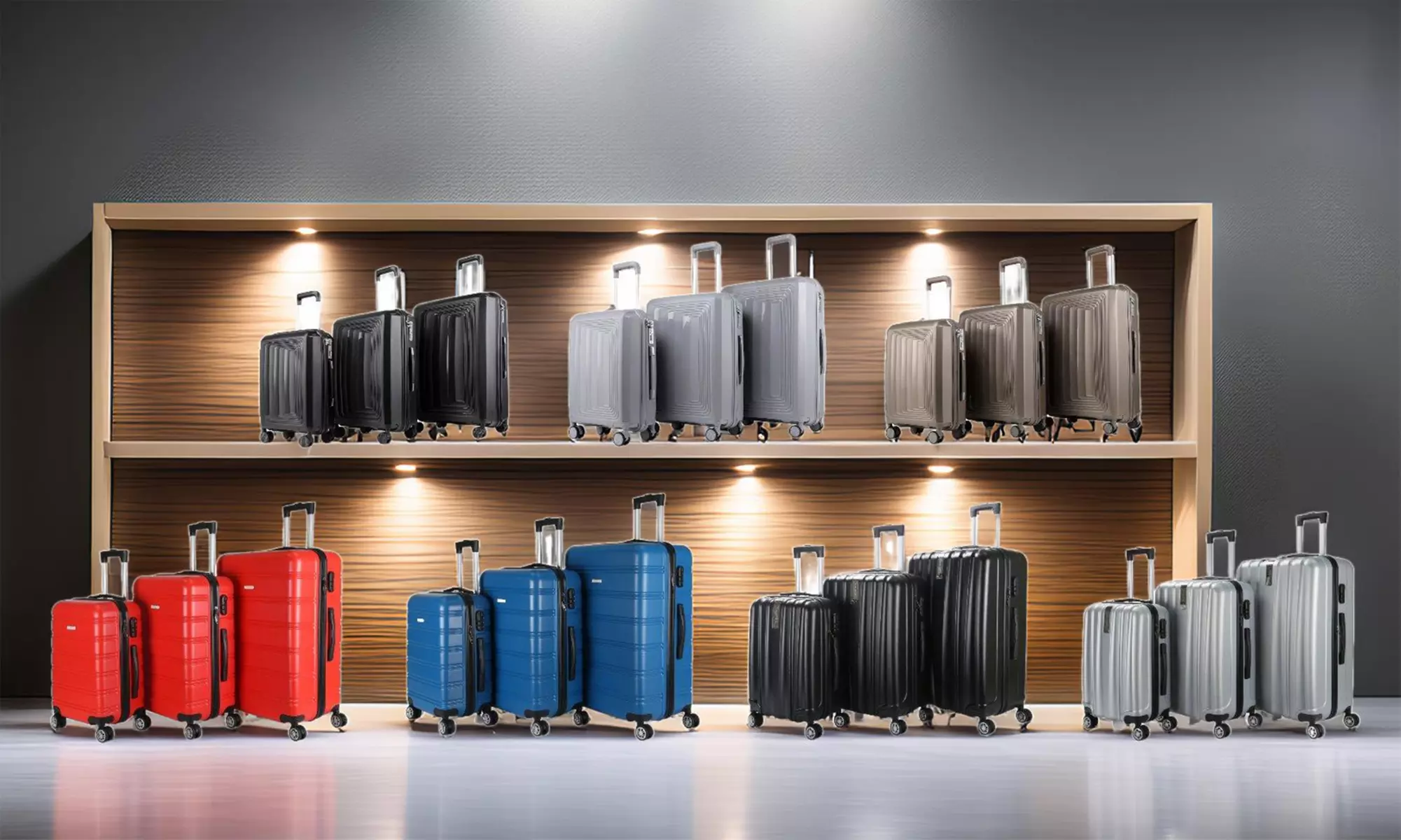 Set van 3 koffers met harde buitenkant van het merk Royalty Line