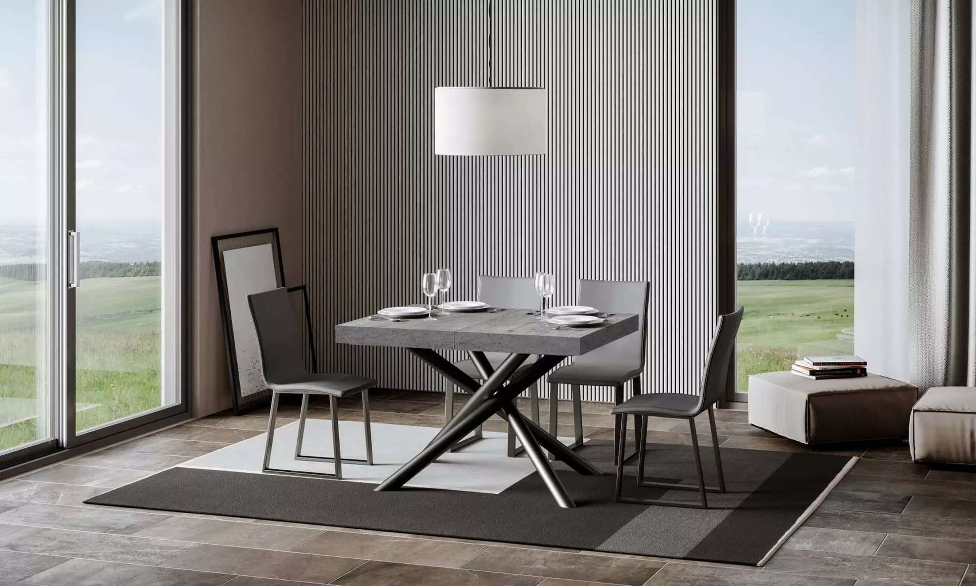 Table avec rallonge "Famas"