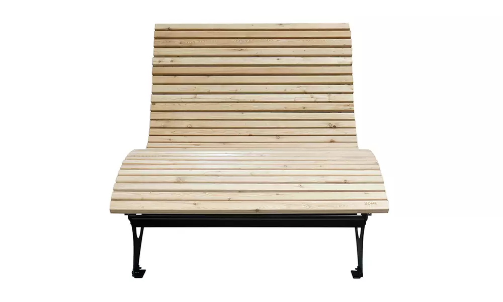 Home Deluxe Wellenholzholzliege „Taiga“
