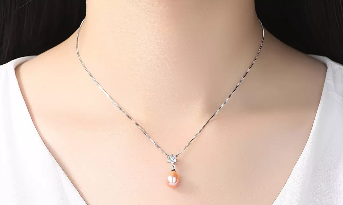 Collier Divine de la marque Van Amstel en argent 925, perle et cristaux - Second Medium