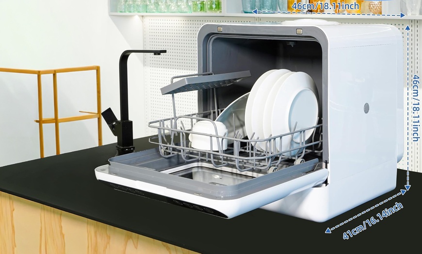 Image 3: Alivio Portable Countertop Dishwasher, Space-Saving Design