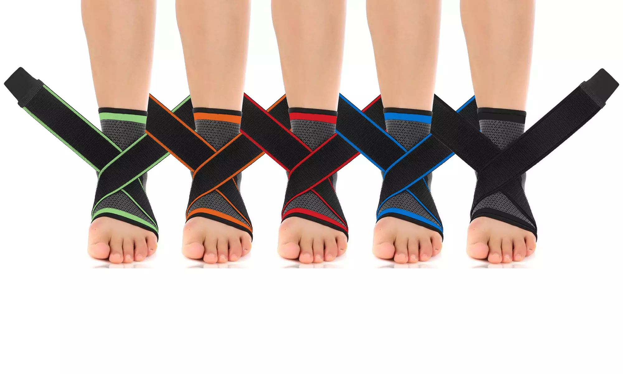 DCF Adjustable Ankle Compression Sleeve for Men and Women (1-Pair)