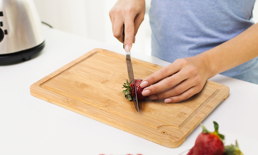 Image 8: Set of Three Bamboo Chopping Boards