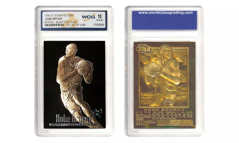 Michael Jordan R/W/B & Kobe Bryant EX-2000 Black Gold NBA Graded Rookie Cards