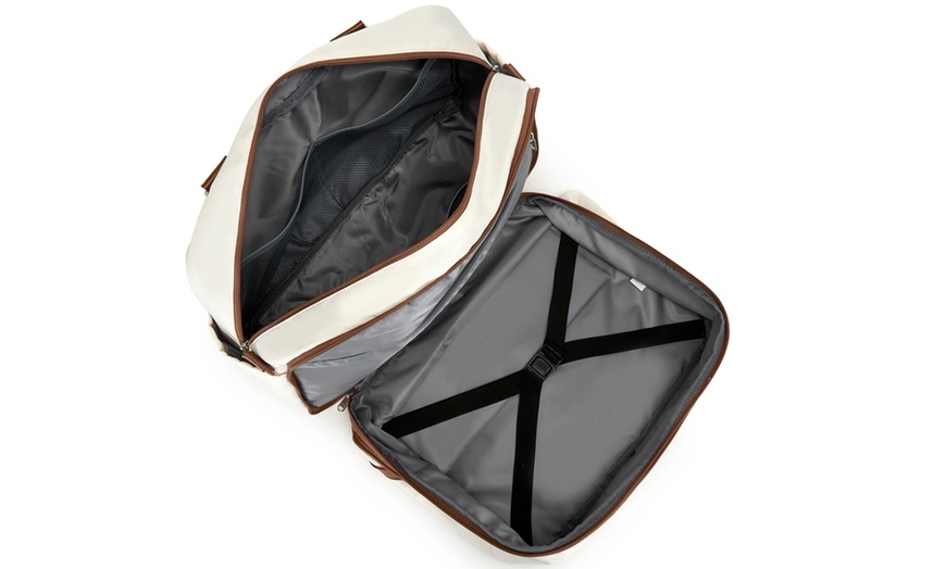 Image 13: KONO 20L Expandable Travel Duffel Bag with Wet-Dry Compartment