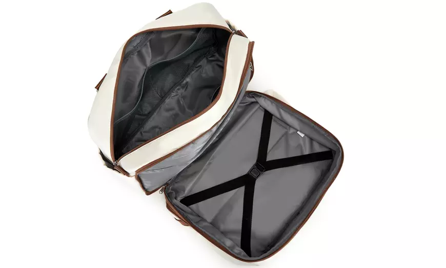 Image 13: 20L Expandable Travel Duffel Bag with Wet-Dry Compartment 