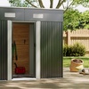 Image 10: Outdoor Garden Compact Metal Storage Shed