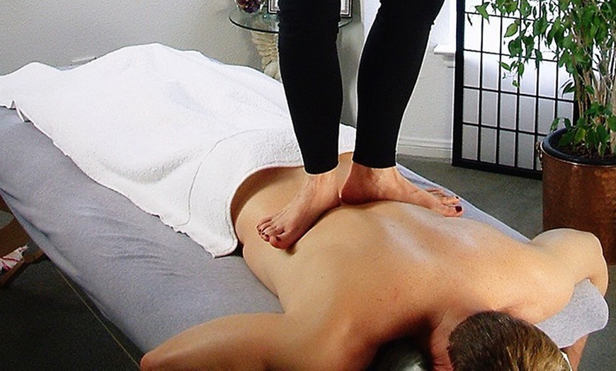 Image 2: Unwind with 50-Minute Back Walk/Ashiatsu Massage Session