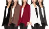 Women's Casual Long Sleeve Open Front Draped Cardigan (Pack of 2)