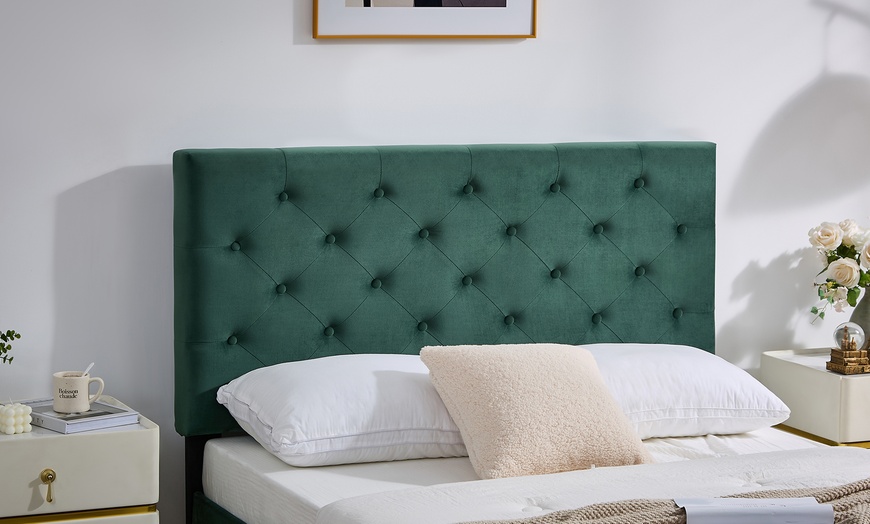 Image 15: King or Double Bed Frames with Adjustable Upholstered Headboards