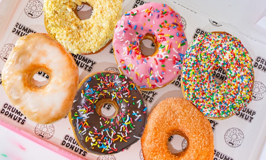 Image 1: Savor Grumpy Handcrafted US-Style Donuts in 6, 12, or 24 Packs