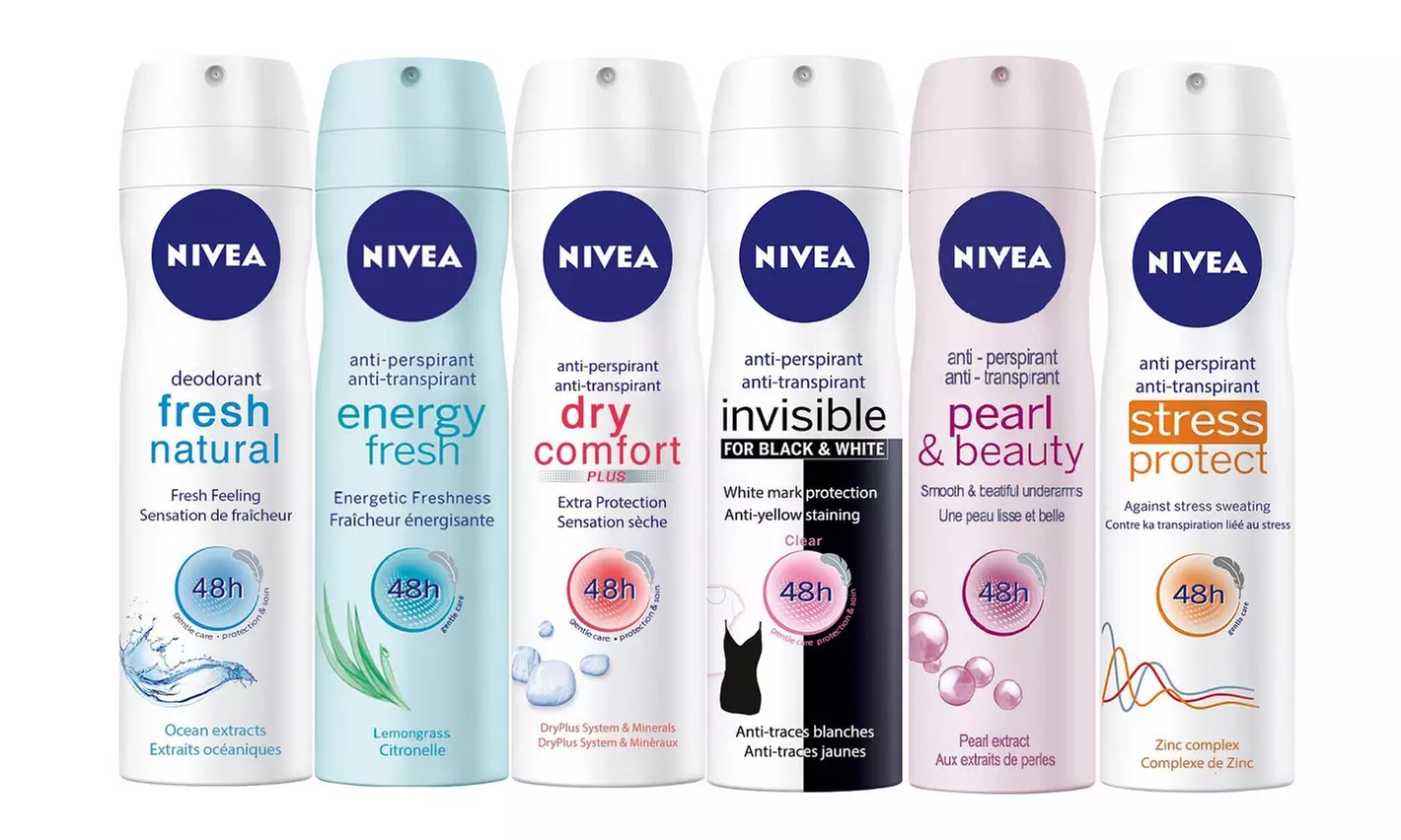 Nivea Deodorant Antiperspirant Spray for Women (6-Pack; 5.07 Oz. Each) - Primary Image